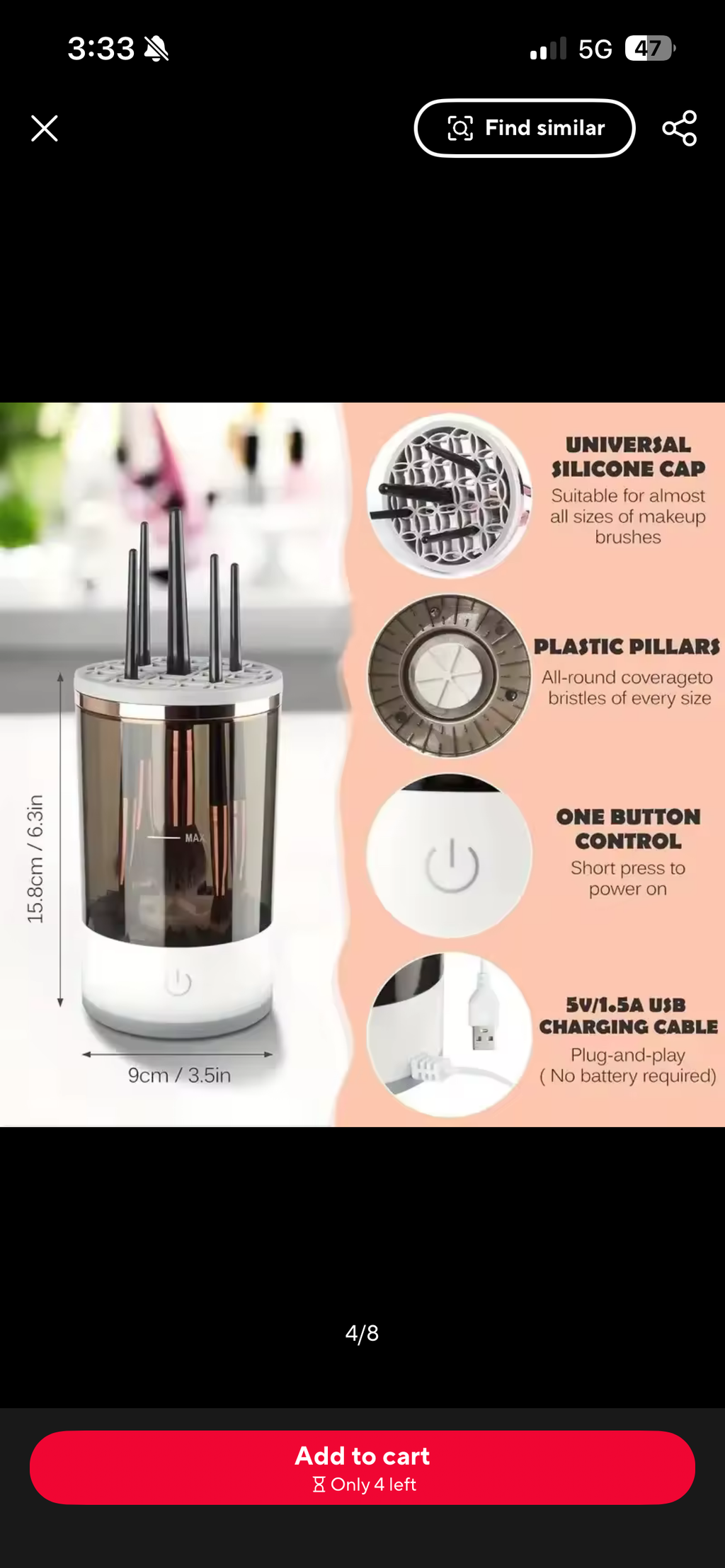 Makeup brush cleaner